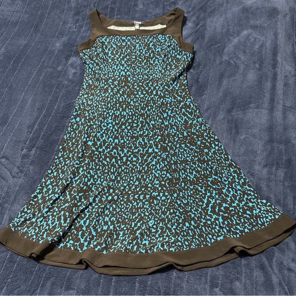 Blue & Black Print Chaps Small Dress - Picture 1 of 3